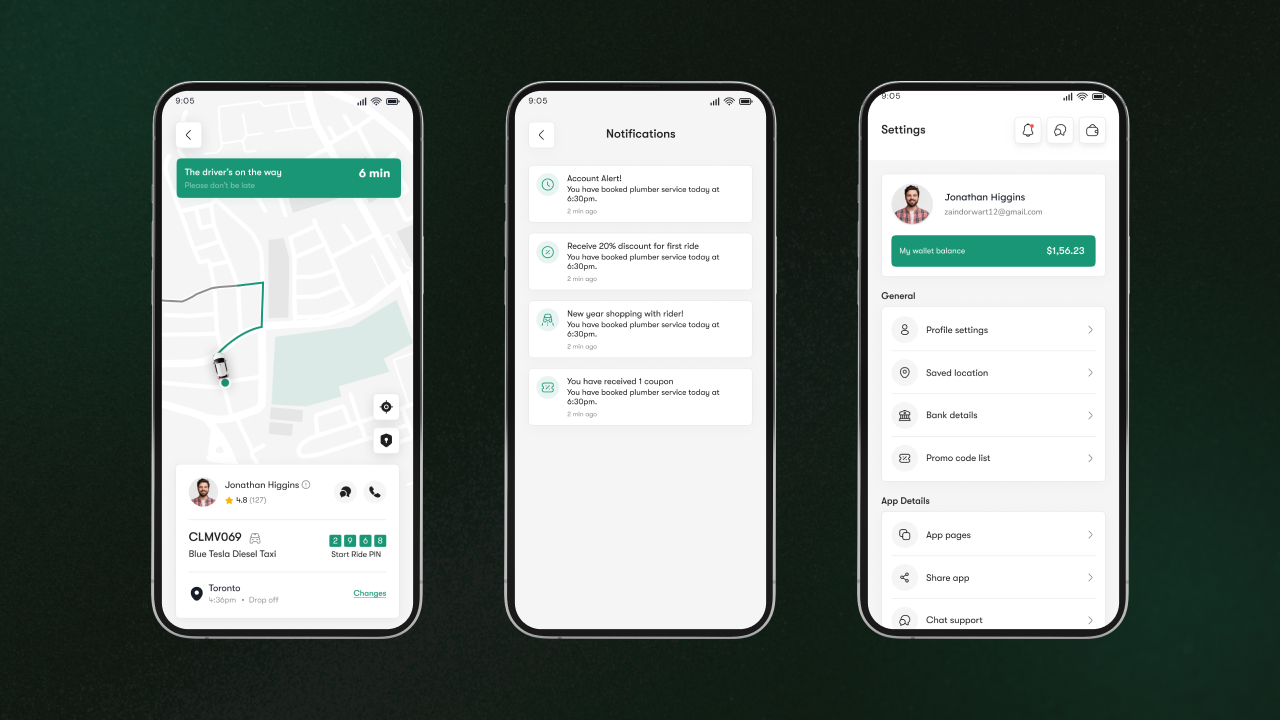 تطبيق توصيل الركاب